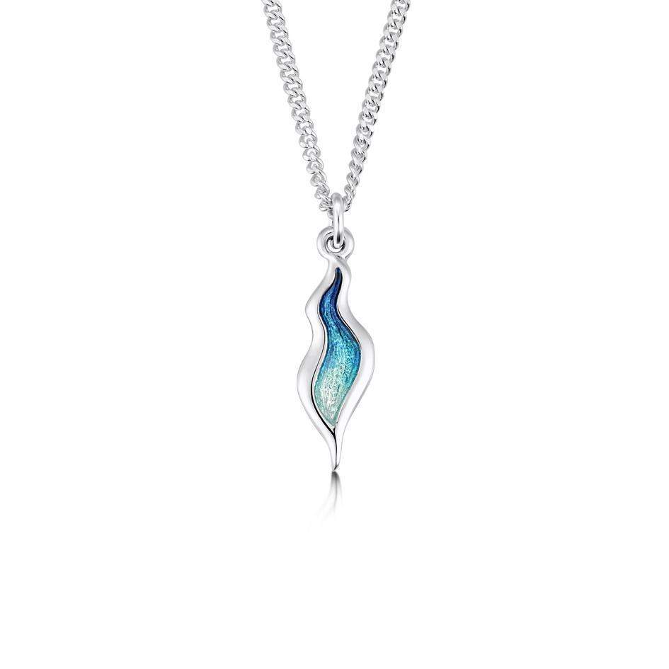 Sheila Fleet River Ripples Enamel Pendant - EP087-Ogham Jewellery