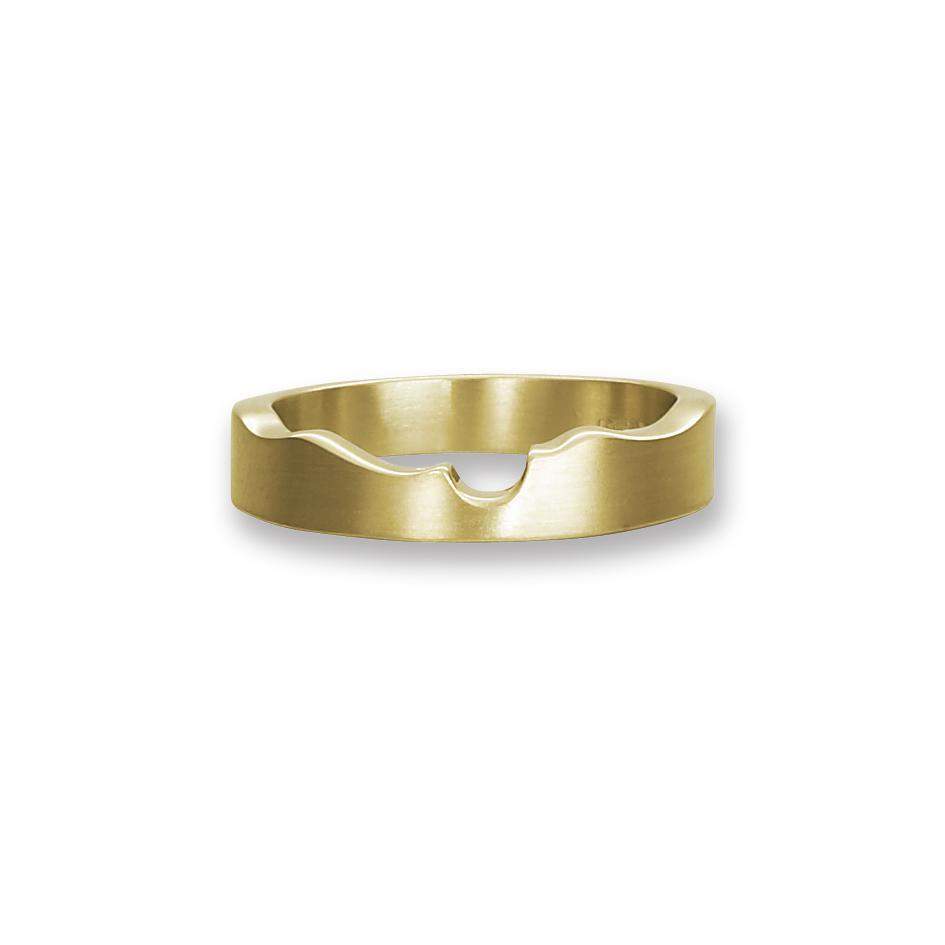 Sheila Fleet River Ripples Ring - R088 (Yellow/White Gold, Palladium, Platinum)-Ogham Jewellery