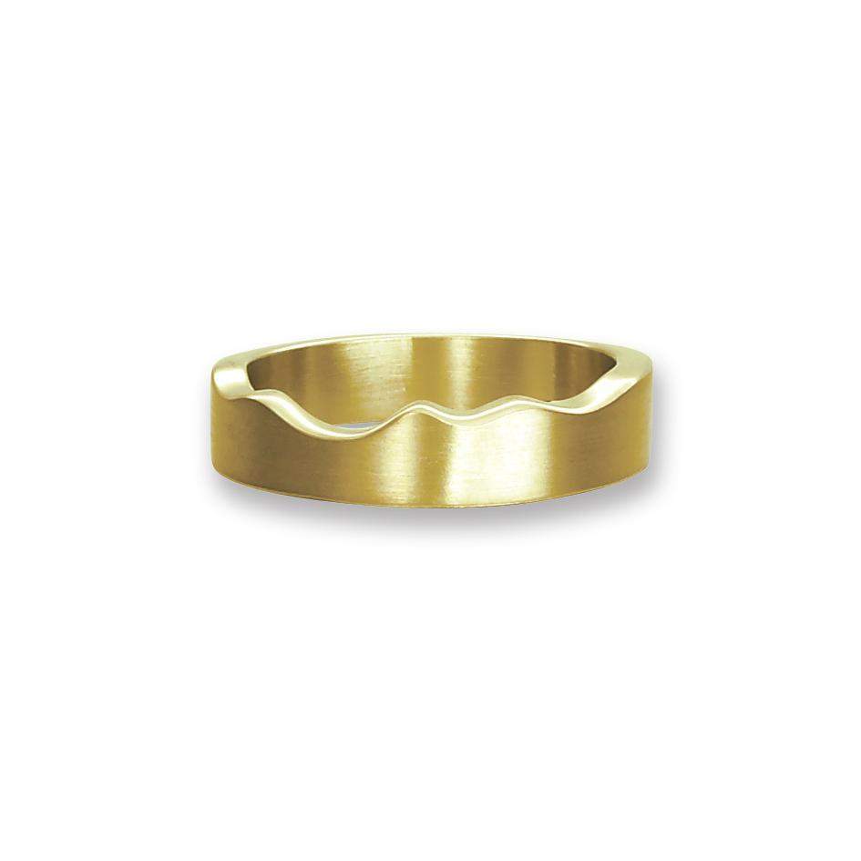 Sheila Fleet River Ripples Ring - RX87 (Yellow/White Gold, Platinum)-Ogham Jewellery