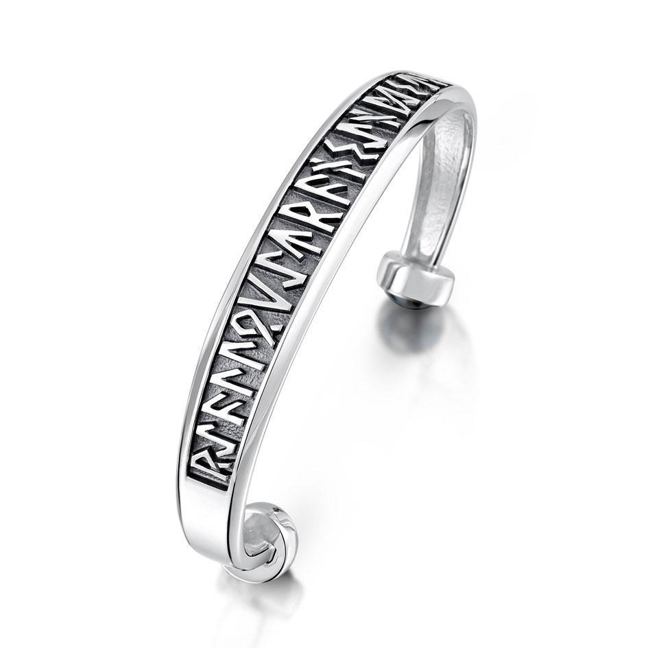 Sheila Fleet Runic Bangle - BL34-SIL-Ogham Jewellery