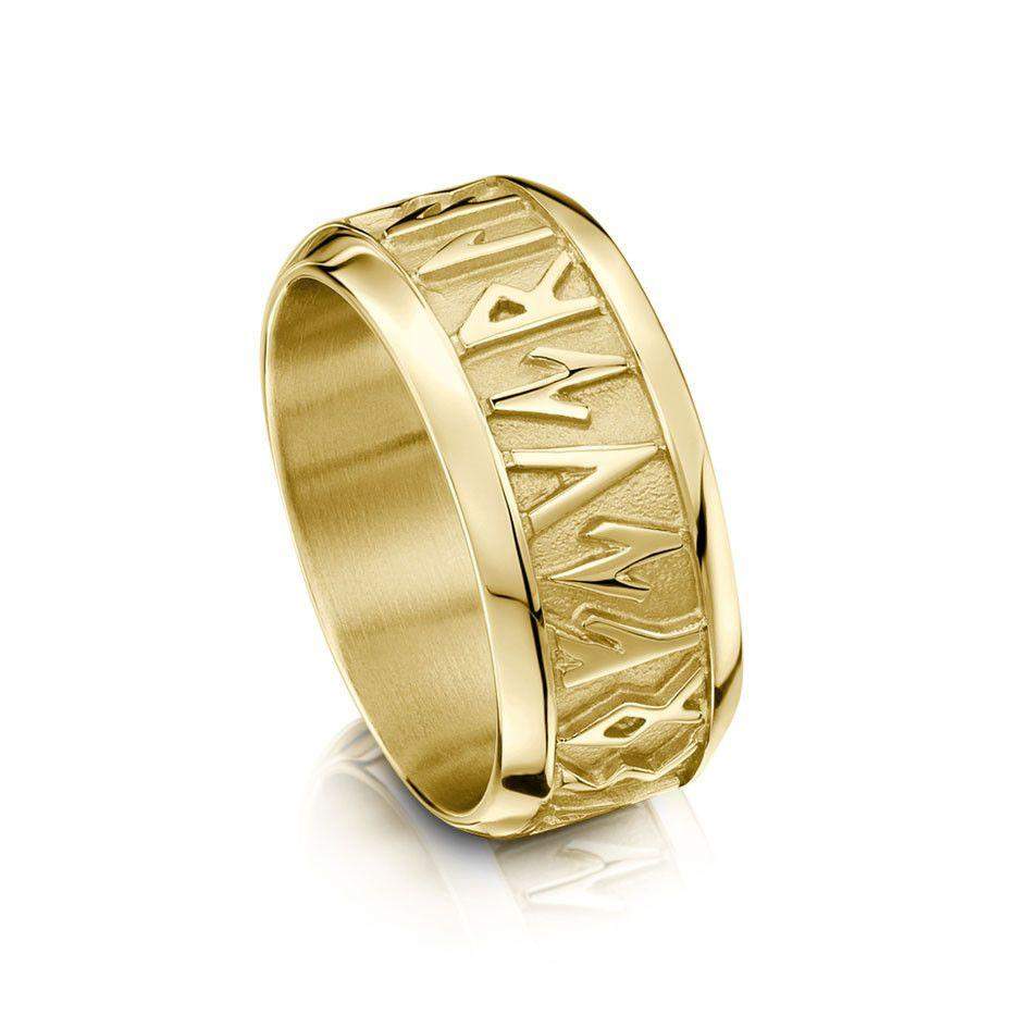Sheila Fleet Runic Ring - Silver, Gold, Platinum, Palladium - Sizes J-P1/2 - RX34-Ogham Jewellery