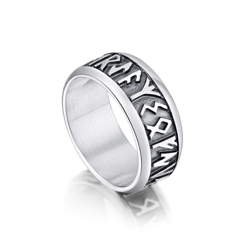Sheila Fleet Runic Ring - Silver, Gold, Platinum, Palladium - Sizes J-P1/2 - RX34-Ogham Jewellery