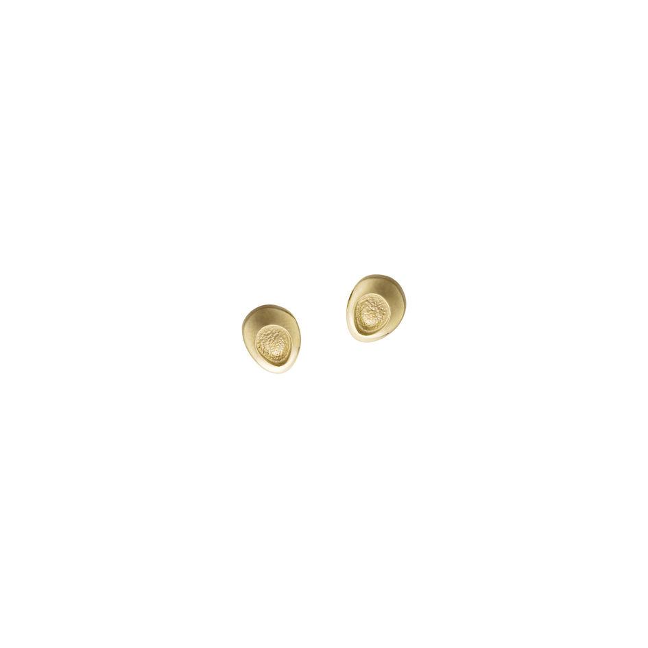 Sheila Fleet Shoreline Pebble 9ct Gold Earrings - E00167-Ogham Jewellery