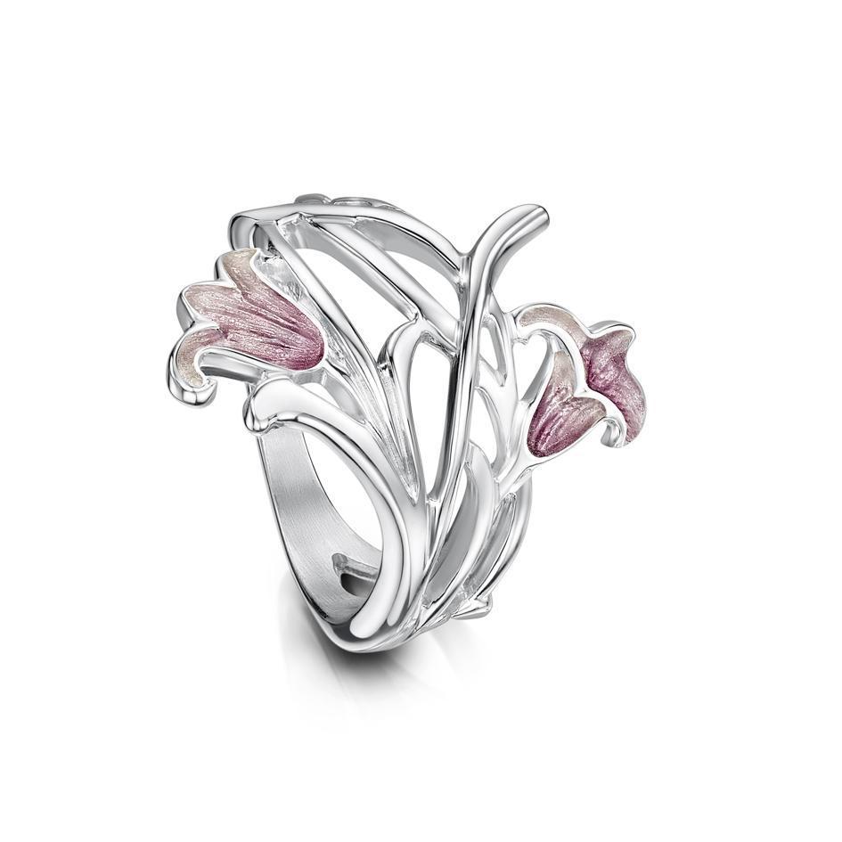 Sheila Fleet Silver And Enamel Bluebell Ring - ERX242-Ogham Jewellery