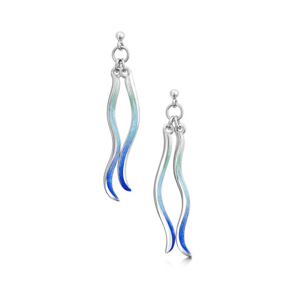 Sheila Fleet Silver and Enamel Earrings - EEXX171-Ogham Jewellery