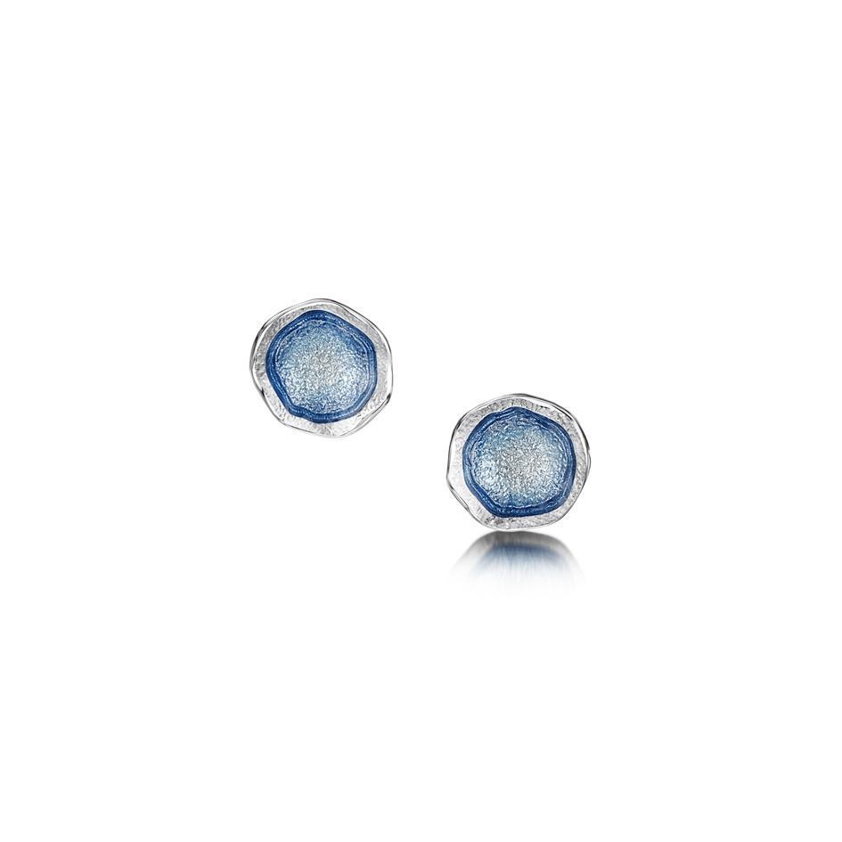 Sheila Fleet Silver And Enamel Lunar Earrings - EE0249-Ogham Jewellery