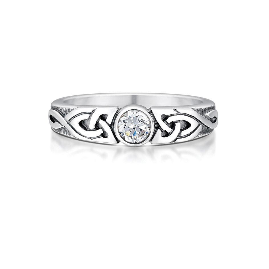 Silver celtic engagement rings hotsell