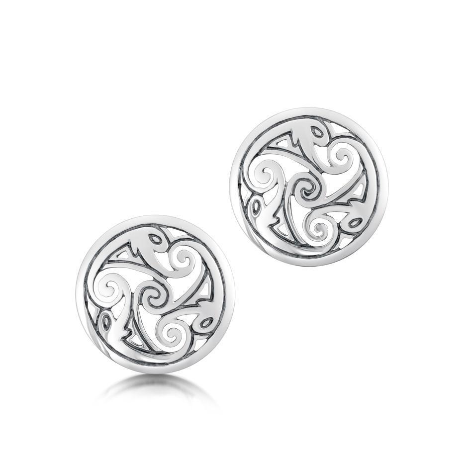 Sheila Fleet Silver Birsay Earrings - E1-Ogham Jewellery