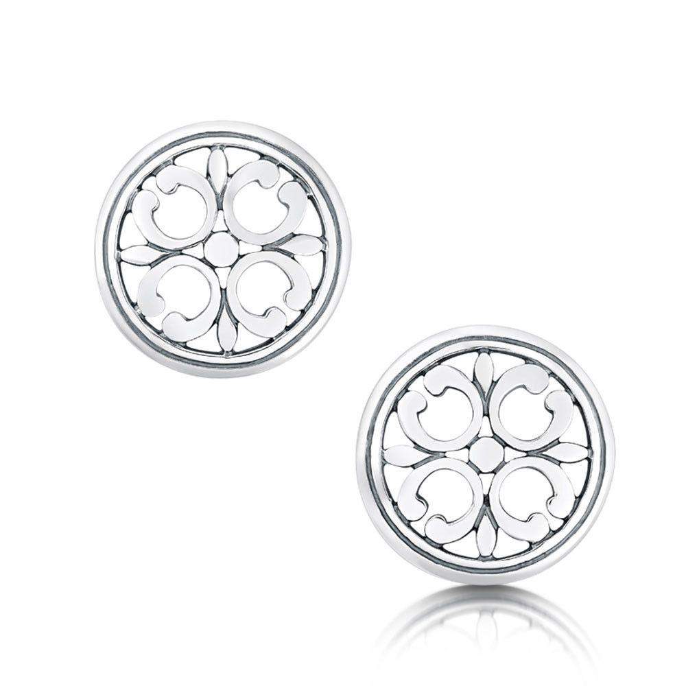 Sheila Fleet Silver Cathedral Earrings -E21-Ogham Jewellery