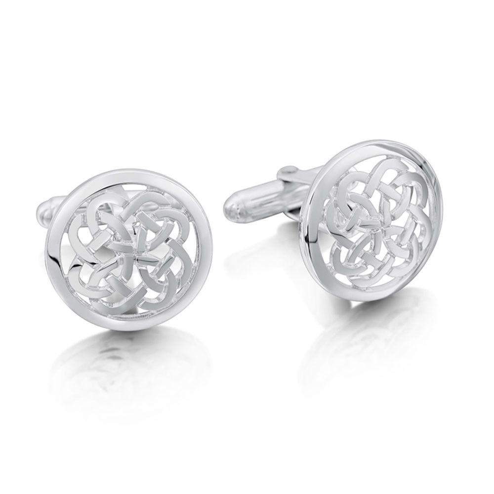 Sheila Fleet Silver Cufflinks -CL136-Ogham Jewellery