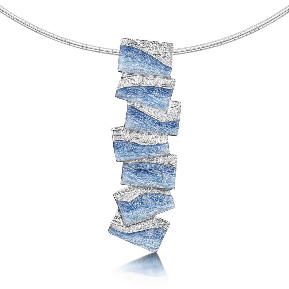 Sheila Fleet Silver & Enamel Flagstone Necklet - ENX137-Ogham Jewellery