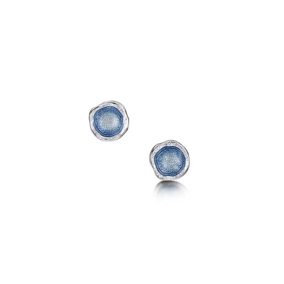 Sheila Fleet Silver &amp; Enamel Lunar Earrings - EE00249-SIL-Ogham Jewellery