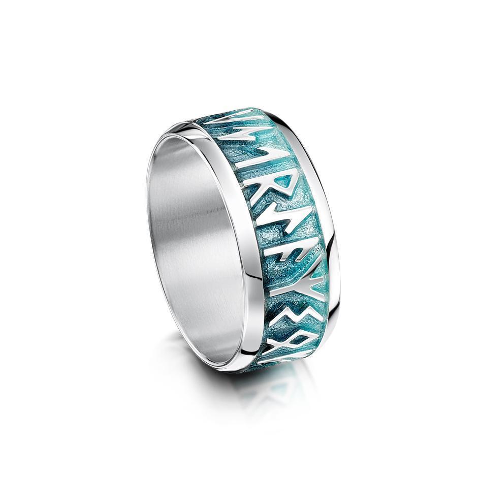 Sheila Fleet Silver & Enamel Runic Ring - ERX34-Ogham Jewellery