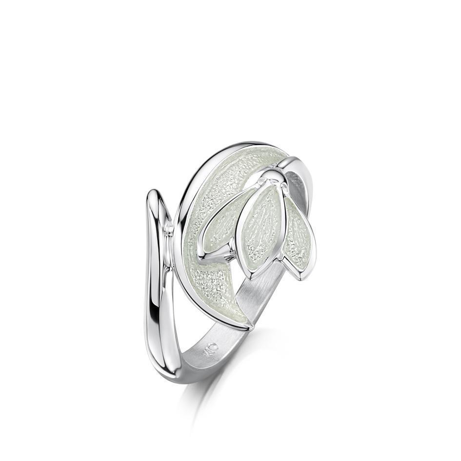 Sheila Fleet Silver Snowdrop Ring - ER228-Ogham Jewellery