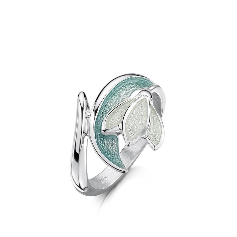 Sheila Fleet Silver Snowdrop Ring - ER228-Ogham Jewellery