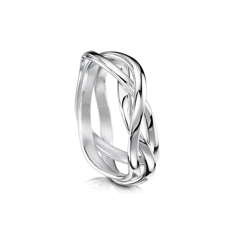 Sheila Fleet Silver Tidal Ring -R160-Ogham Jewellery
