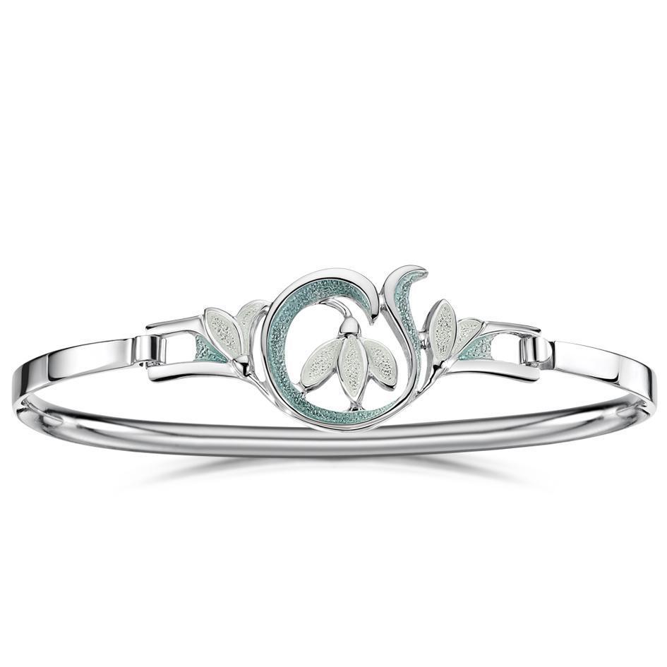 Sheila Fleet Snowdrop Bangle - EBLX230-Ogham Jewellery