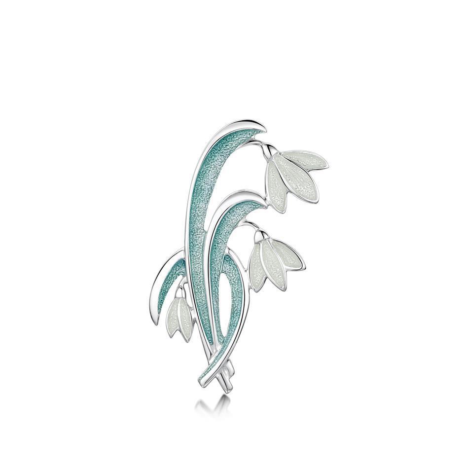 Sheila Fleet Snowdrop Brooch - EBX226-Ogham Jewellery