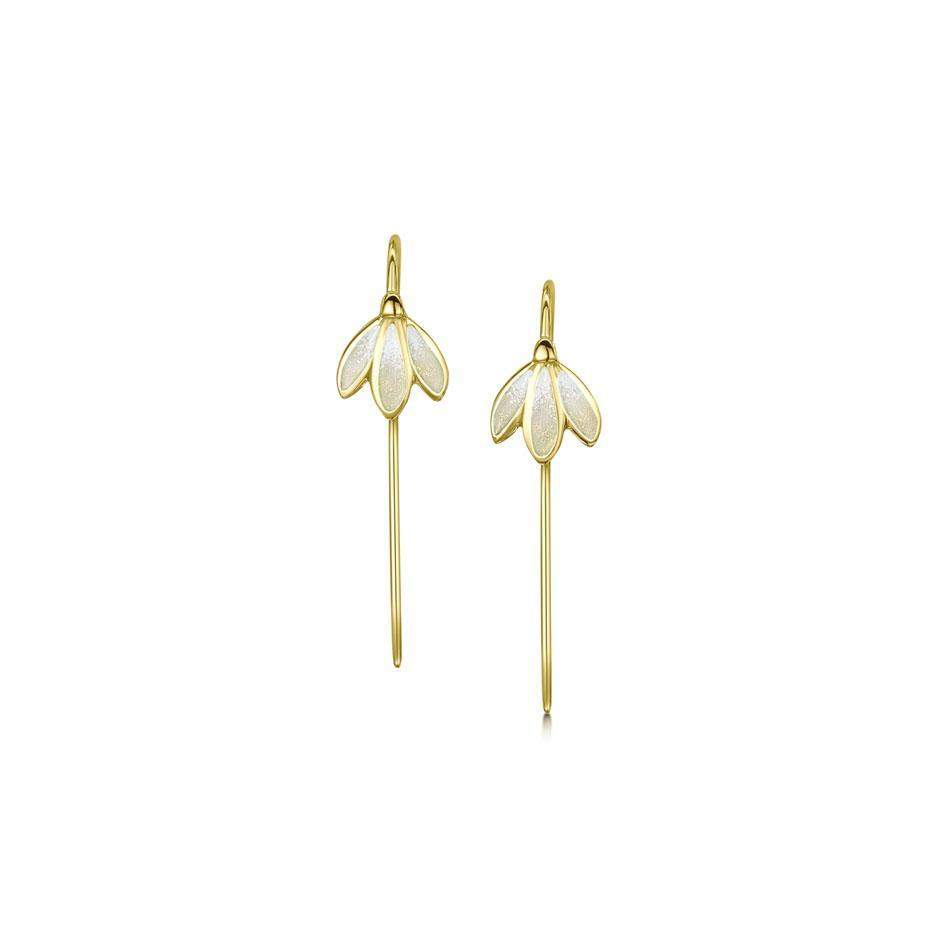 Sheila Fleet Snowdrop Earrings - EE226-Ogham Jewellery