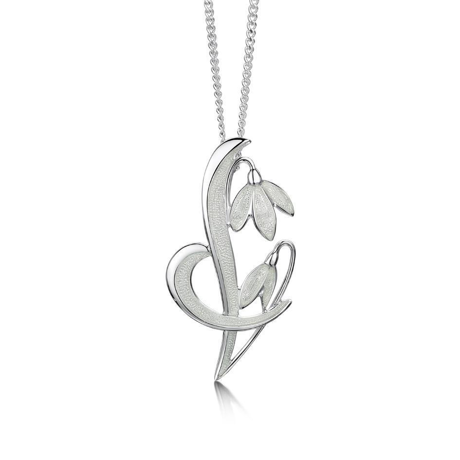 Sheila Fleet Snowdrop Pendant - EP226-Ogham Jewellery