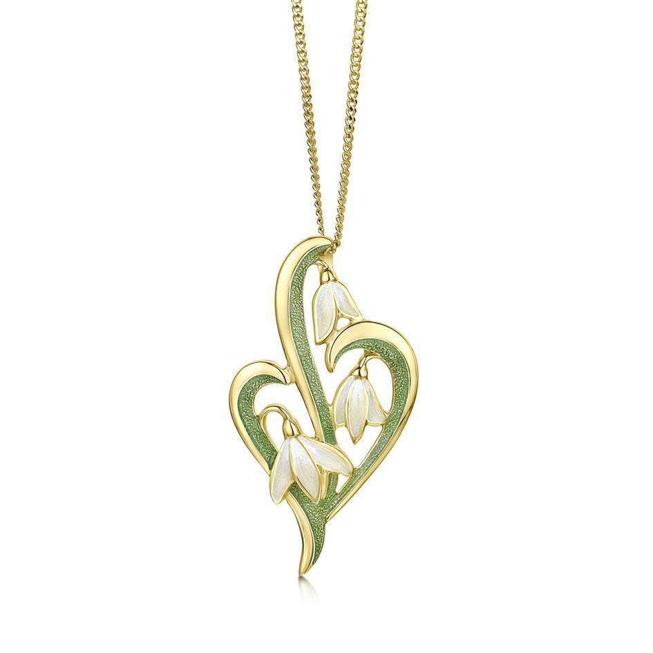 Sheila Fleet Snowdrop Pendant - EP227-Ogham Jewellery