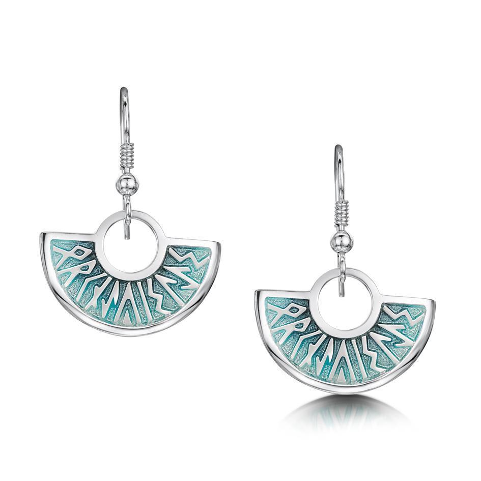 Sheila Fleet Sterling Silver Runic Earrings - EE34-Ogham Jewellery