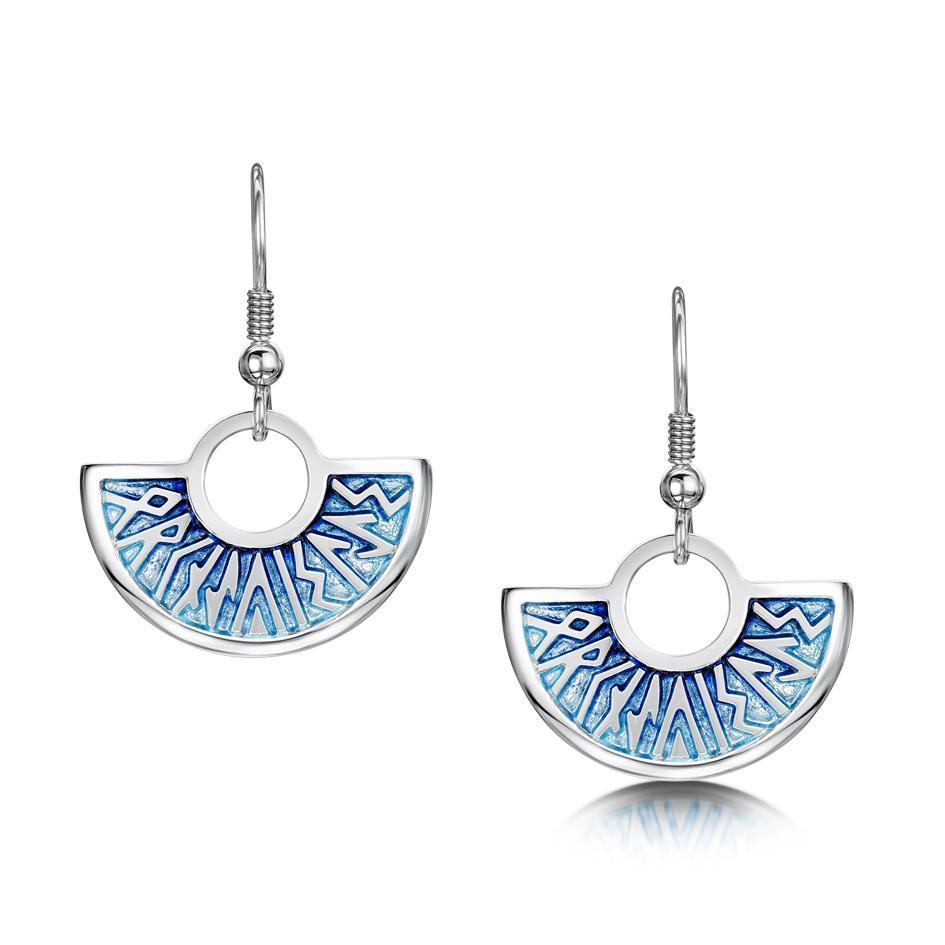 Sheila Fleet Sterling Silver Runic Earrings - EE34-Ogham Jewellery