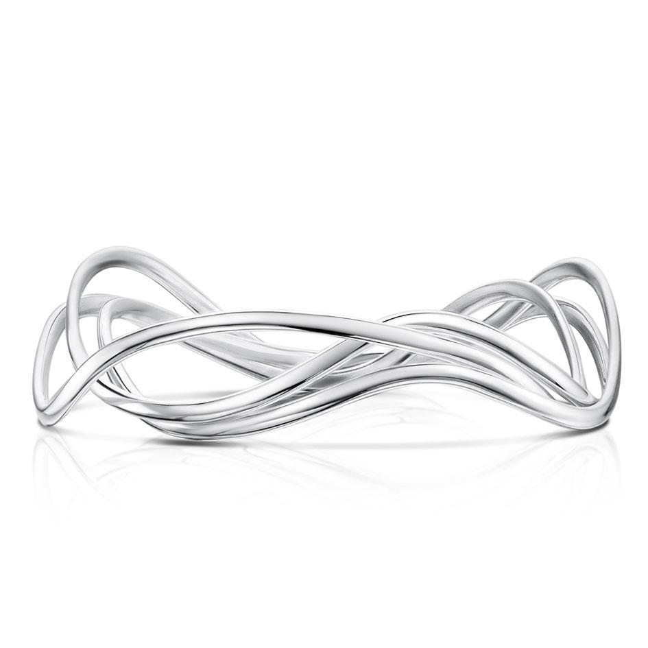 Sheila Fleet Tidal Bangle - BL160-SIL-Ogham Jewellery