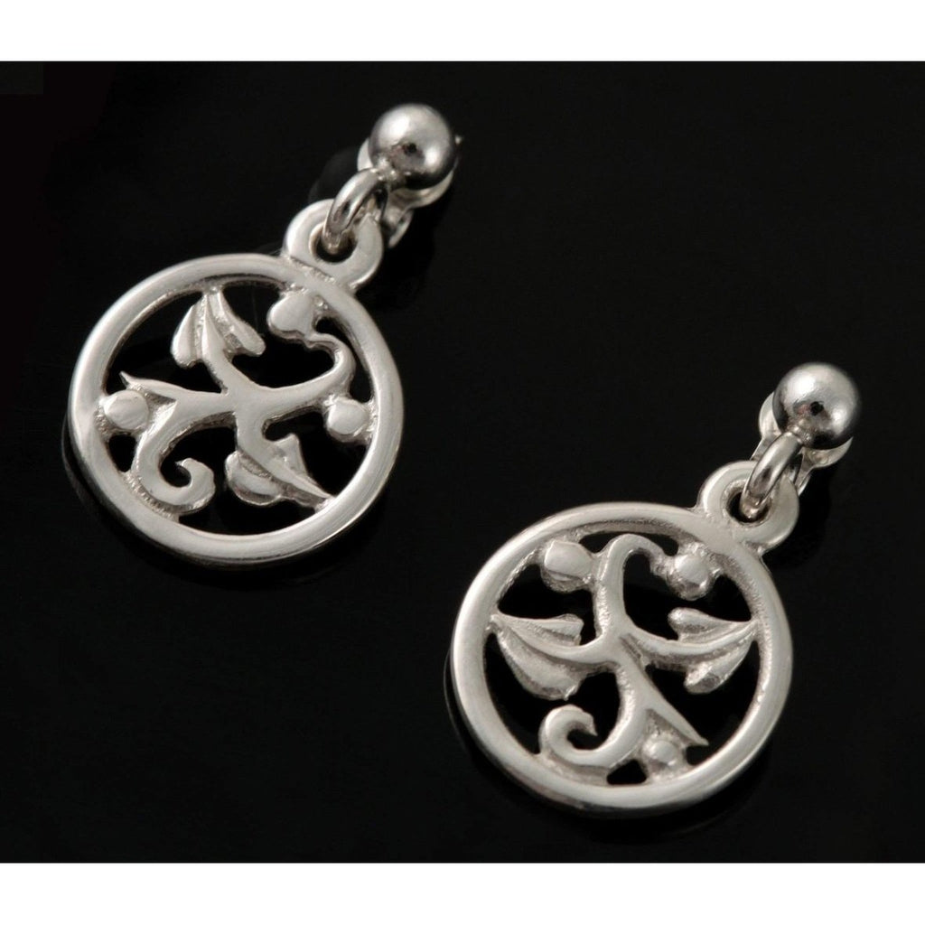 Shetland Glasgow Girls Sterling Silver Or Gold Nature Earrings - GE185-S-Ogham Jewellery