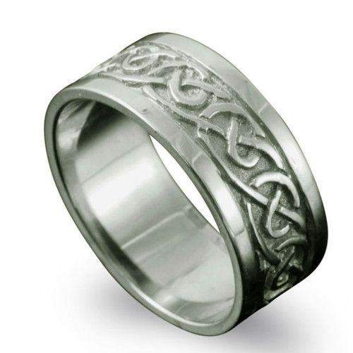 Shetland Jewellery Noss Celtic Ring - R122 J-Q-Ogham Jewellery