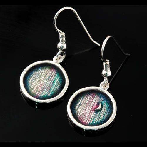 Shetland Mirrie Dancers Silver Earrings MDE20-Ogham Jewellery