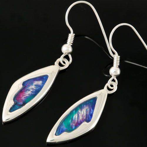 Shetland Mirrie Dancers Silver Earrings MDE23-Ogham Jewellery