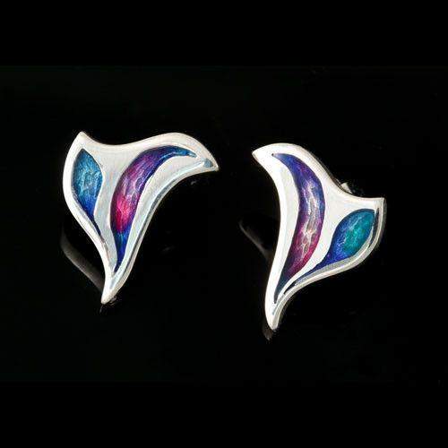 Shetland Mirrie Dancers Silver Earrings MDE24-Ogham Jewellery