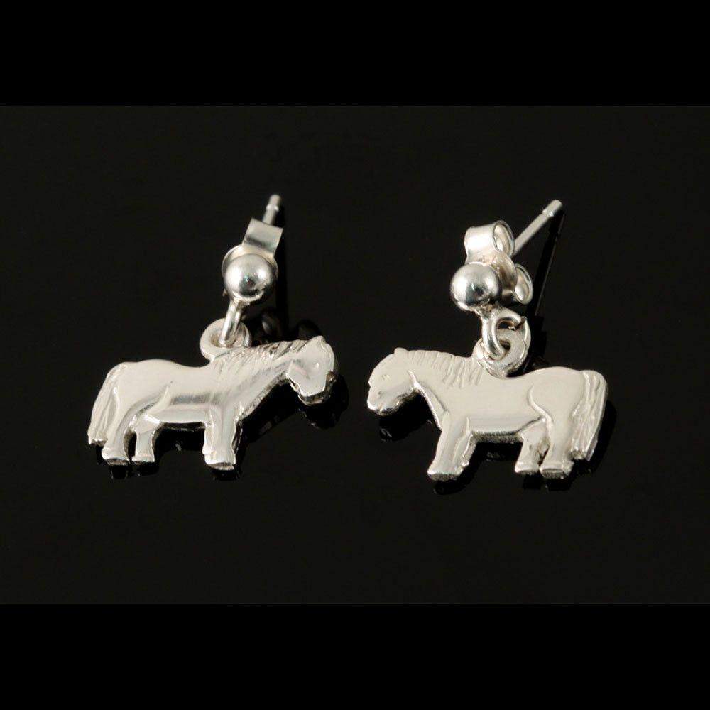 Shetland Pony Earrings - E14-S-D-Ogham Jewellery