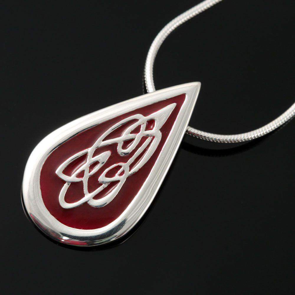 Shetland Silver And Enamel Celtic Fire Pendant -CFP10-CF-Ogham Jewellery