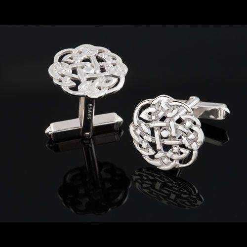 Shetland Silver Celtic Cufflinks C438-Ogham Jewellery