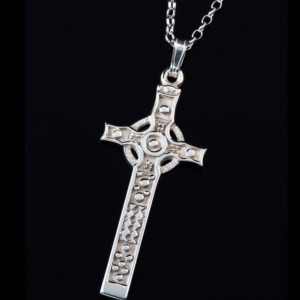 Shetland Silver or Gold Celtic Cross P292-S-Ogham Jewellery