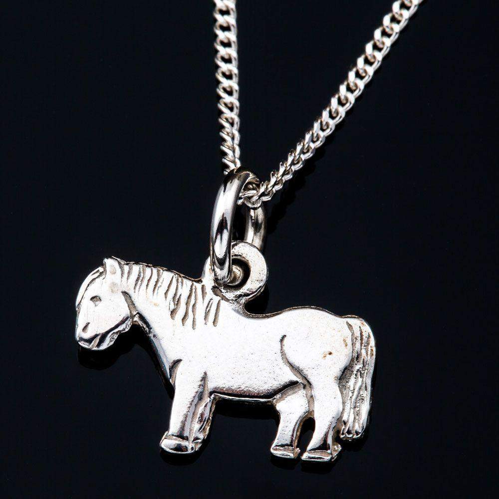 Shetland Silver Or Gold Pony Pendant - P14-s-Ogham Jewellery