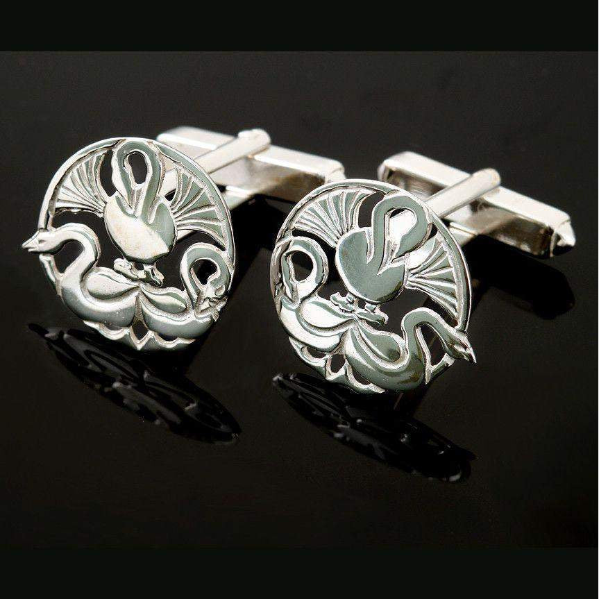 Shetland Silver Or Gold Three Nornes Cufflinks - C77-s-Ogham Jewellery