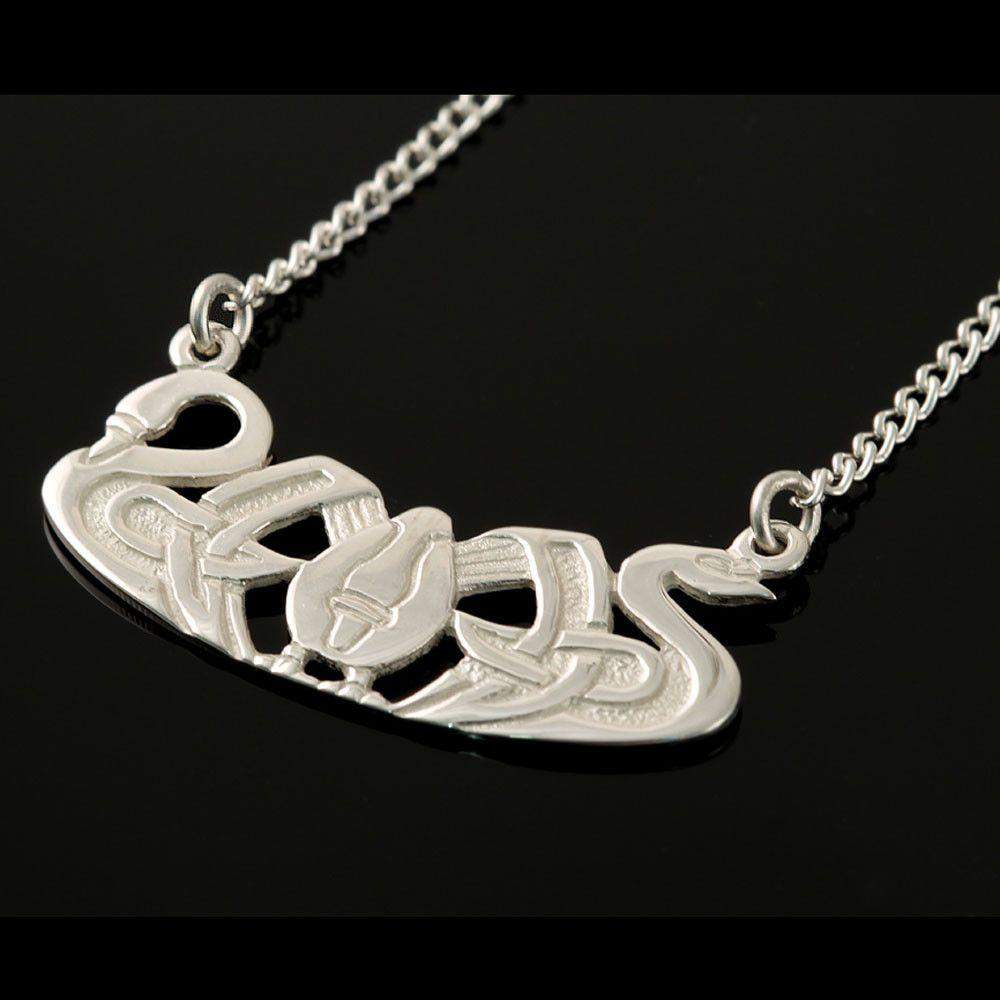 Shetland Silver Or Gold Three Nornes Pendant - P74-s-Ogham Jewellery