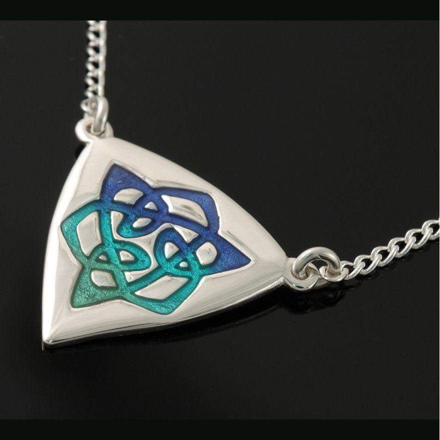 Shetland Sterling Silver Celtic Fire Necklace - CFP16-CF-Ogham Jewellery