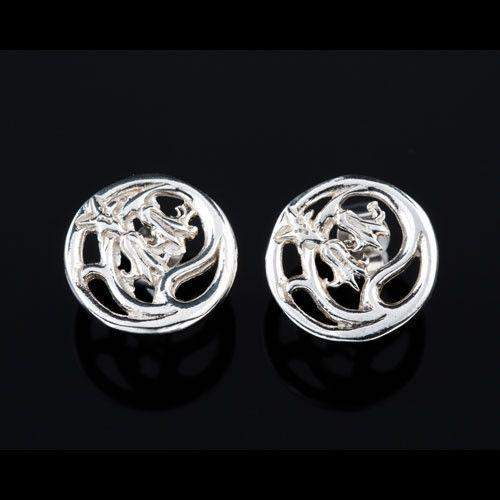 Shetland Sterling Silver Earrings E254-Ogham Jewellery