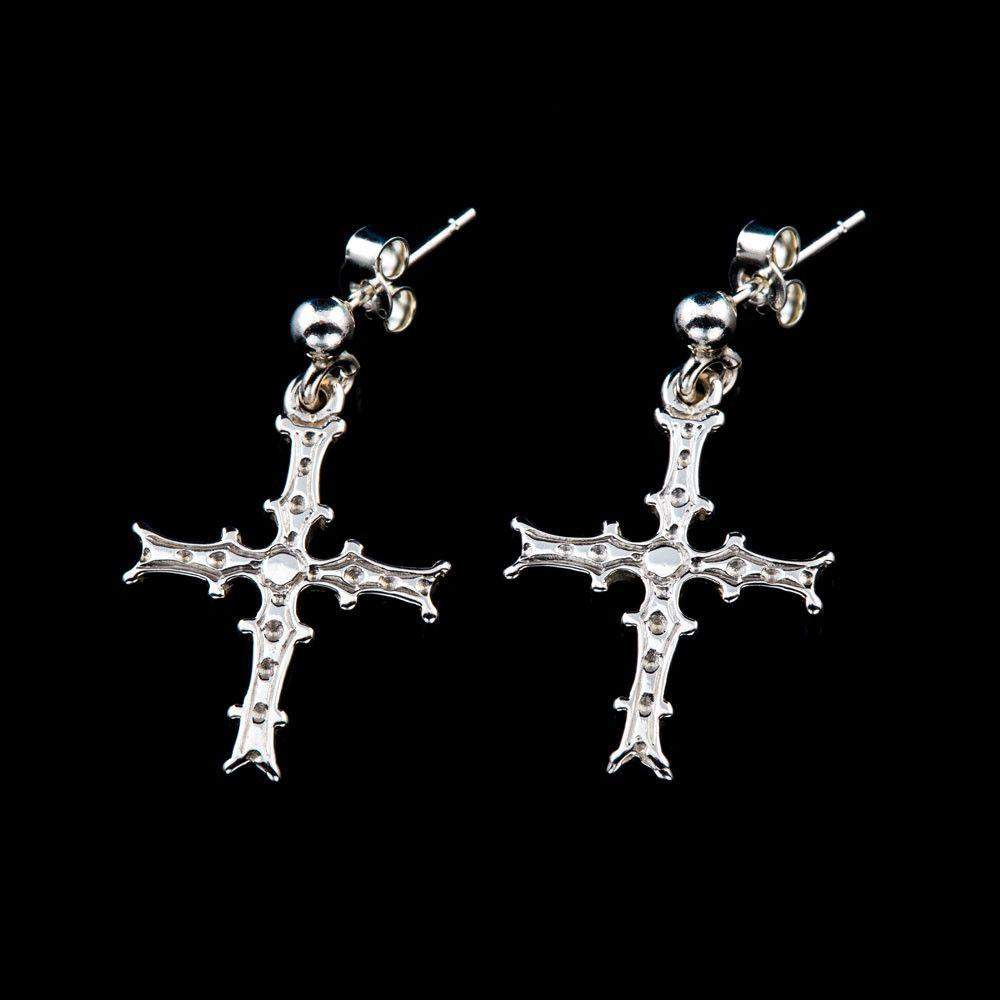 Shetland Sterling Silver Or Gold Celtic Cross Earrings - E290-S-Ogham Jewellery