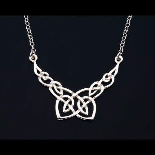 Shetland Sterling Silver 0r Gold Celtic Necklace -P196-Ogham Jewellery