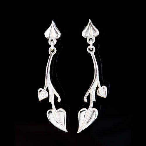 Shetland Sterling Silver Or Gold Drop Earrings GE130-Ogham Jewellery