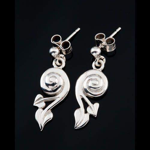 Shetland Sterling Silver Or Gold Drop Earrings GE200-Ogham Jewellery
