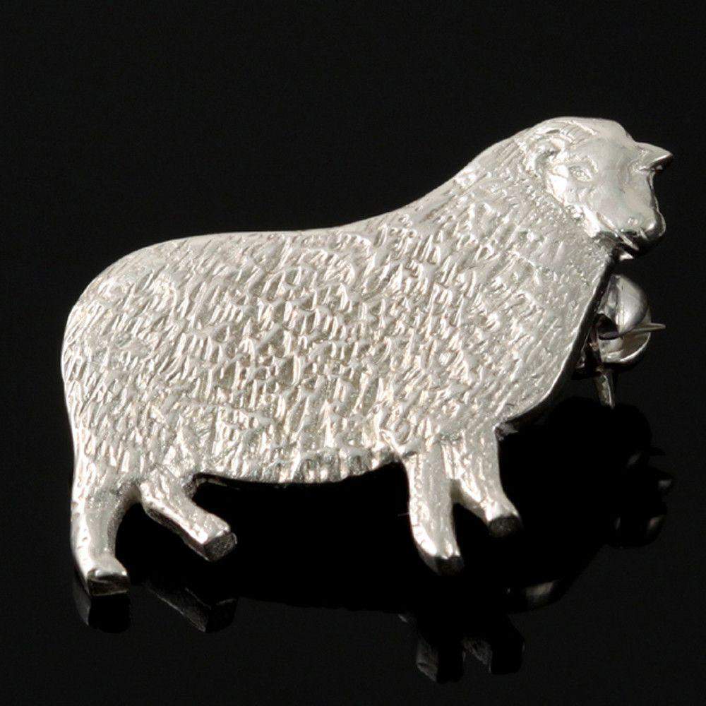 Shetland Sterling Silver Or Gold Sheep Brooch - BW15-s-Ogham Jewellery
