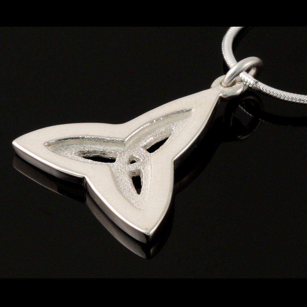 Shetland Sterling Silver Triquetra Two Tone Pendant - P792-Ogham Jewellery
