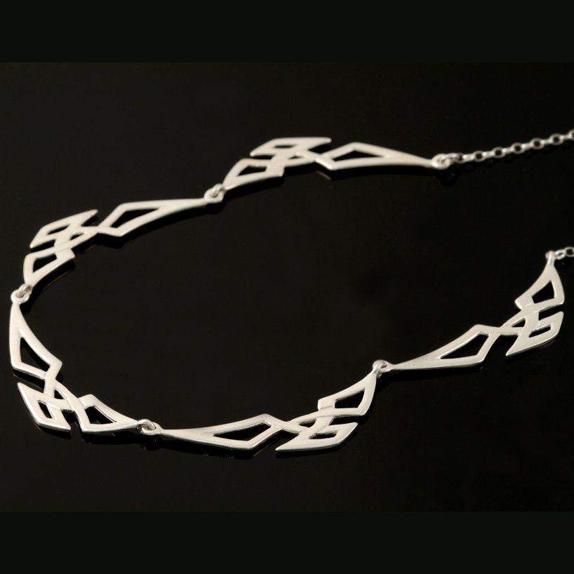 Shetland Triquetra Five Part Line Of Life Necklace - P785-Ogham Jewellery