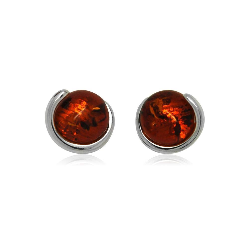 Silver & Amber Earrings - Goldmajor-Ogham Jewellery